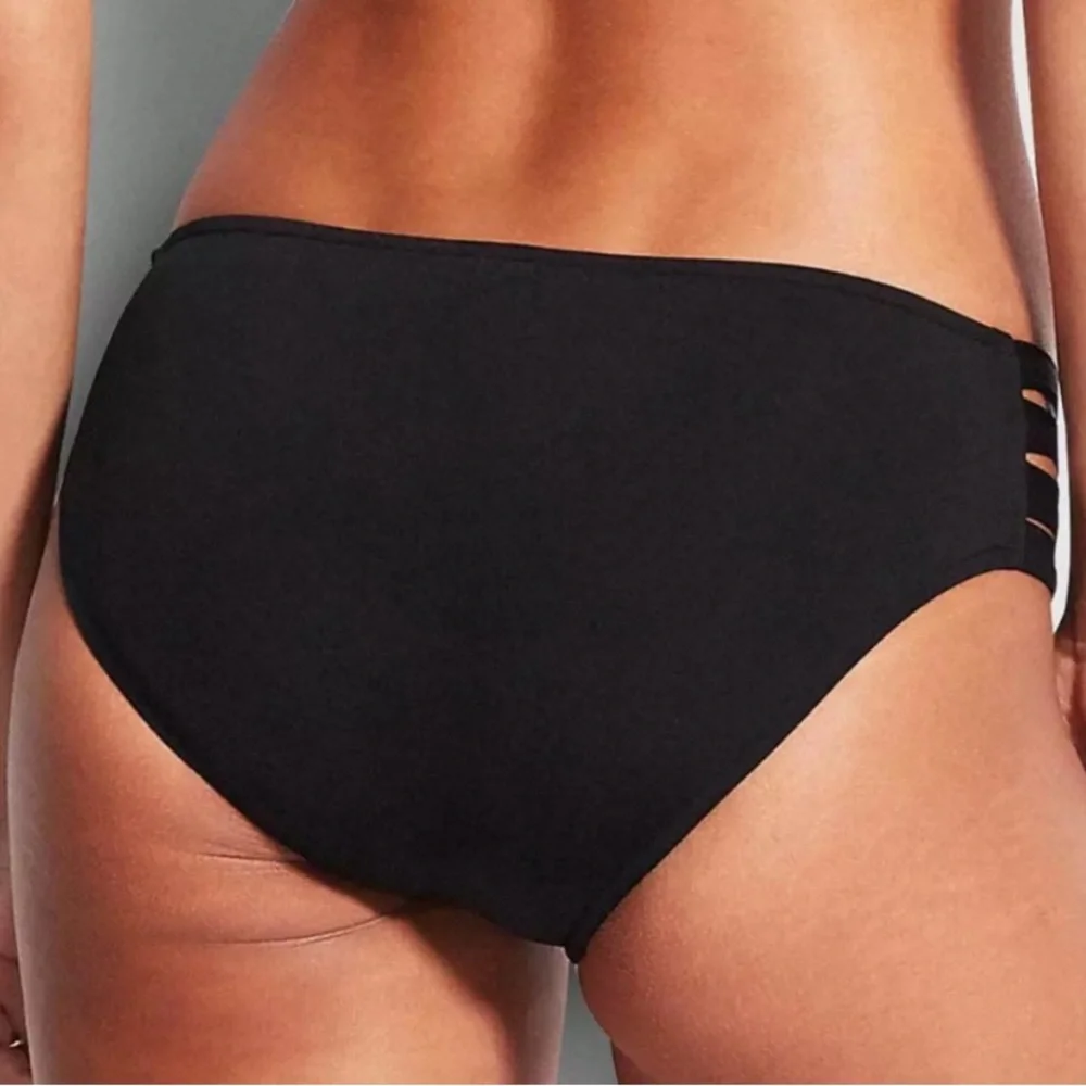 SEAFOLLY Black Inka Strappy Bikini Bottom 4
